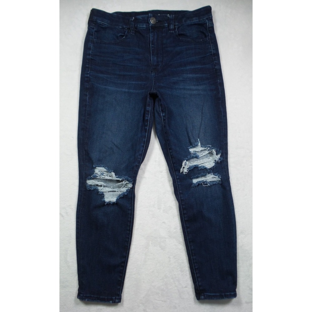 American Eagle Jeans Womens Size 12‎ Extra Short Blue Curvy High Rise Jegging